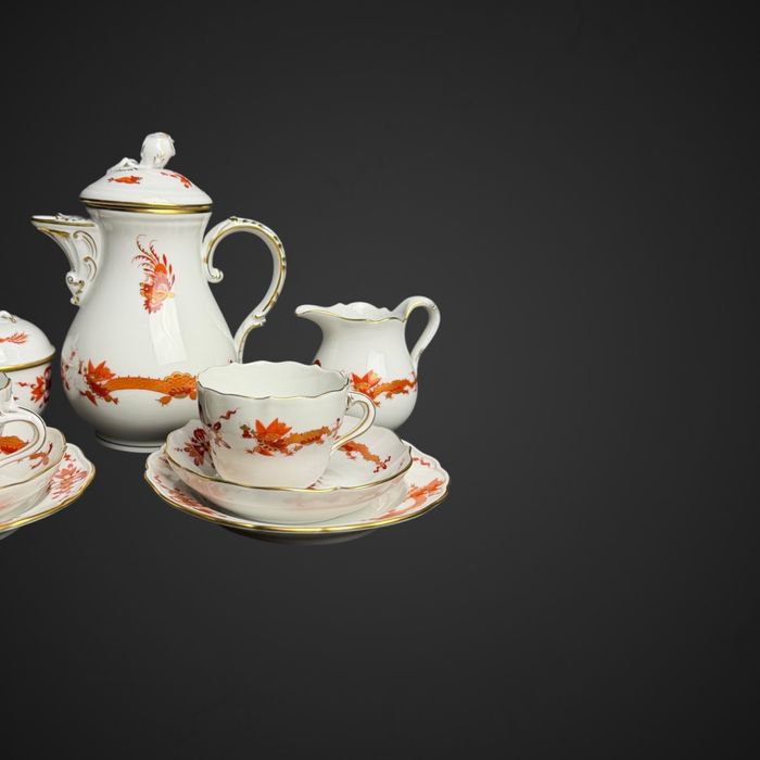 Serwis dla 2 osób miśnia meissen czerwony smok azjatycki B51/101101