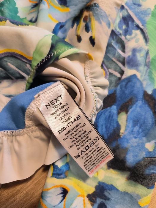 Next суцільний сонцезахисний купальник з рукавами для дівчинки 12 рокі