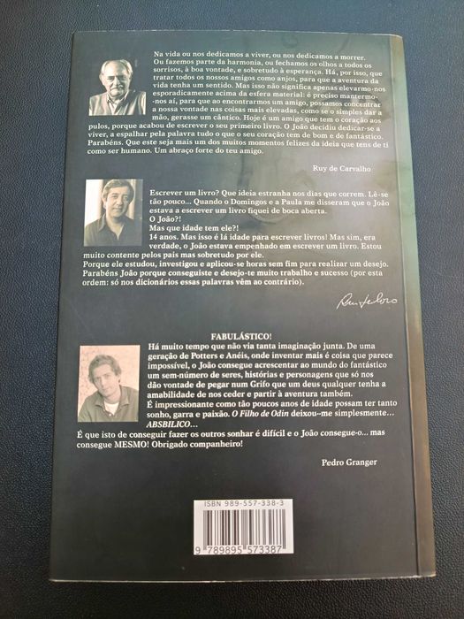Livro "O Filho de Odin", João Zuzarte Reis Piedade