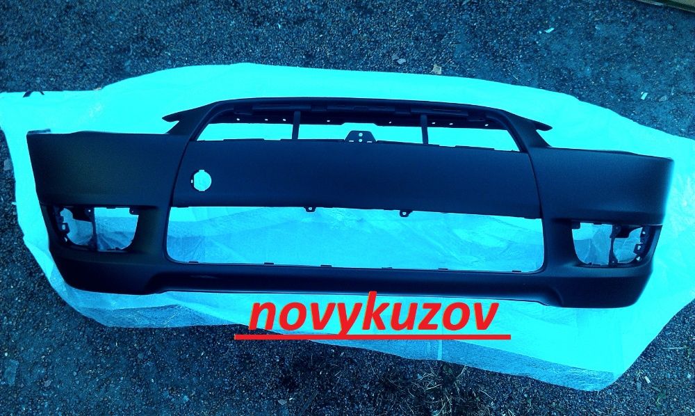 Клыки накладки на передний бампер Mitsubishi Lancer X 10 Лансер