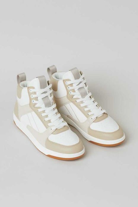 On/męskie Obuwie Trampki/Buty sportowe do kostki H&M r.46 beżowe. NEW.