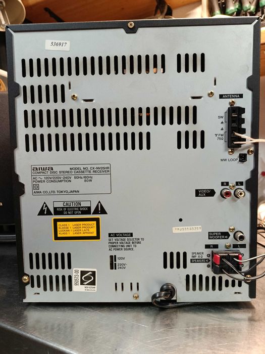 Aparelhagem HIFI Aiwa NSX-V25 para recuperar