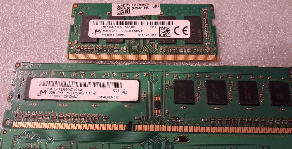 Pamięć RAM DDR3 DDR4 Micron Kingston