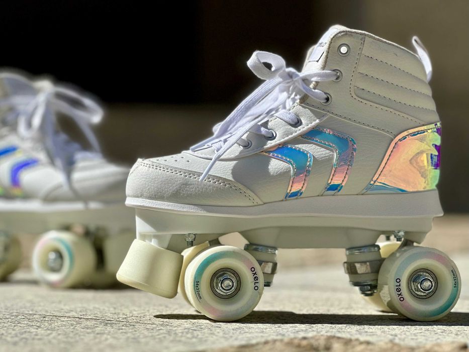Patins Clássicos de 4 Rodas, Oxelo QUAD100 - TAM.36 (Muito Bom Estado)