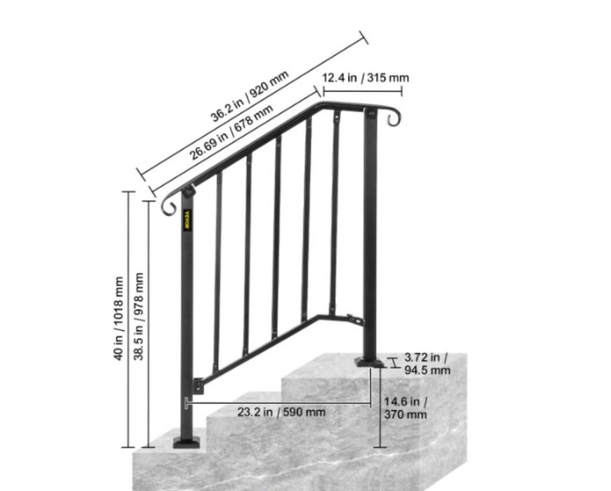 PORĘCZE SCHODOWE Poręcz balustrady schodowej Poręcz wejściowa CHODY