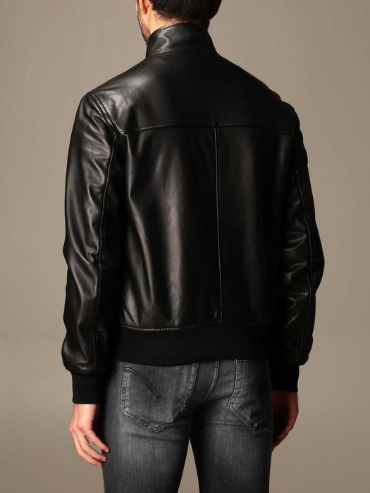 Мужская кожаная куртка бомбер EMPORIO ARMANI, с утеплением.: 15 999 грн ...