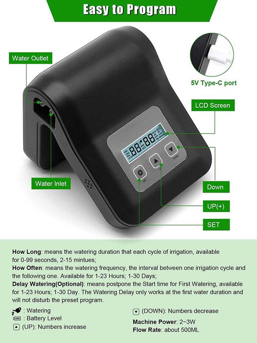 Kits de irrigação automático, temporizador digital