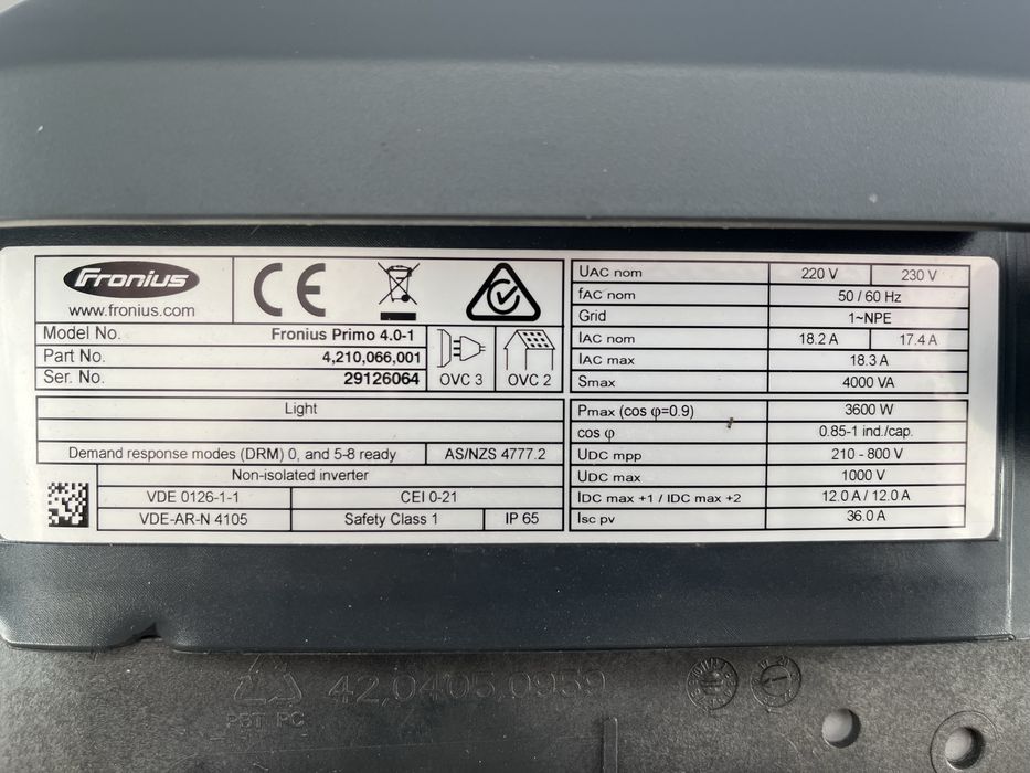 Inversor fronius microprodução