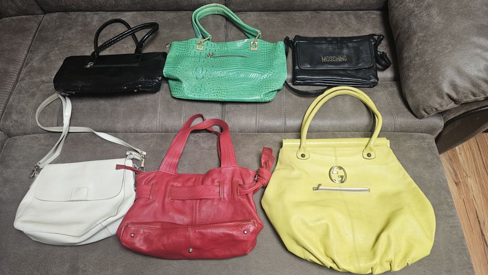 Женская кожанная сумка, разные цвета