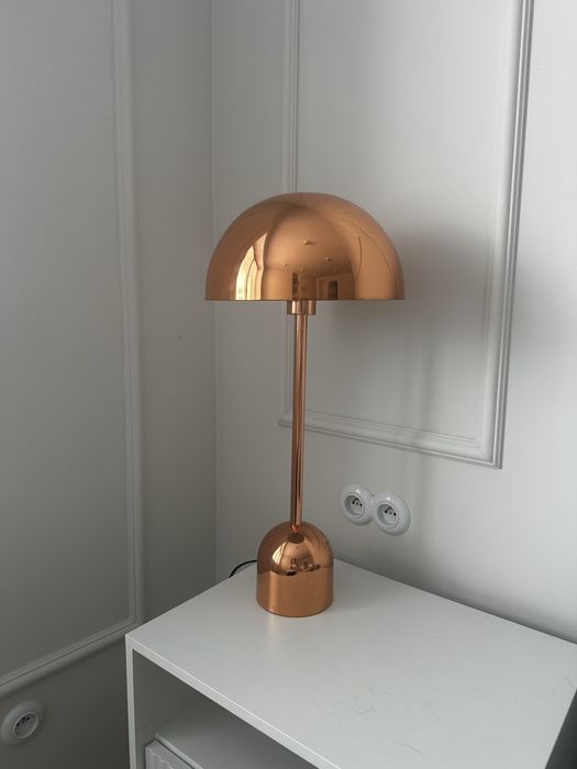 Złota miedziana  lampa 65 cm nocna/ stołowa