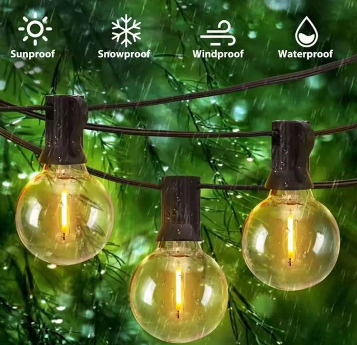 Вулична гірлянда з лампочками