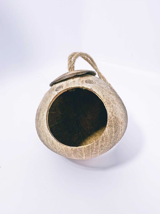 Домик Кокос для грызунов и птиц A07, 11см. Натуральный кокос, большой.