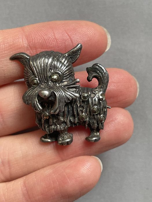 Винтажная брошь серебро 925