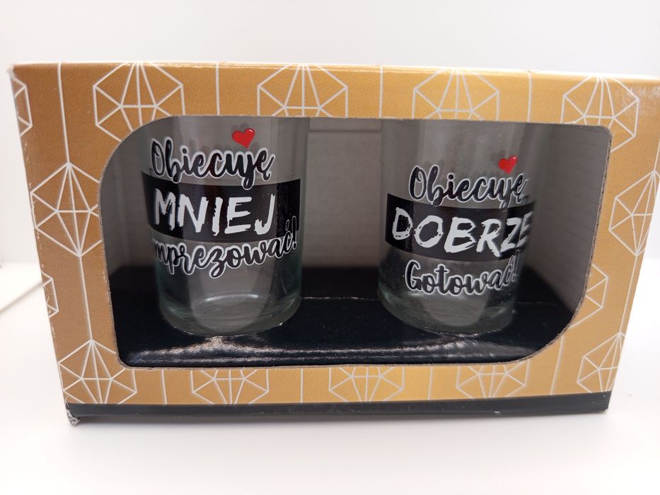 Komplet zestaw 2 kieliszków 35 ml dla par prezent