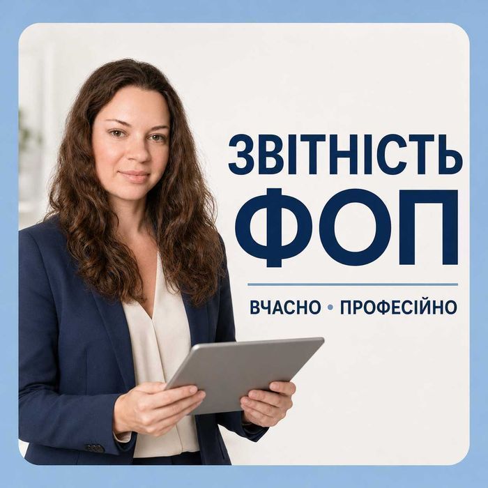 Бухгалтер. Ведення ФОП 1, 2, 3 групи: звітність, податки, консультації. КІК, ПРРО, каса, консультація, реєстрація. Відкриття ФОП, закриття ФОП