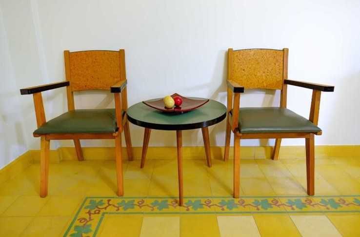 Conjunto Vintage Anos 60 Mesa + 2 Cadeiras