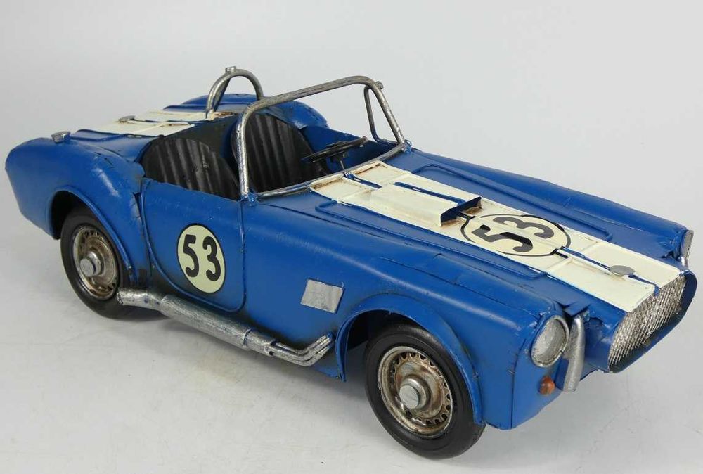 Metalowy model auto samochód cabrio RETRO pojazd wyścigowy 32cm