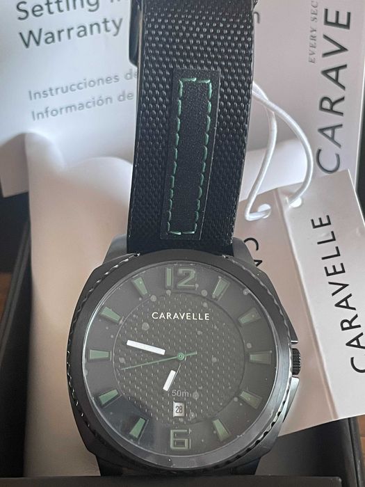 Bulova Caravelle 45B155  Czarny/Skóra Ø41 mm nowy