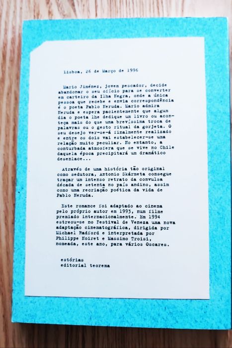 O carteiro de Pablo Neruda