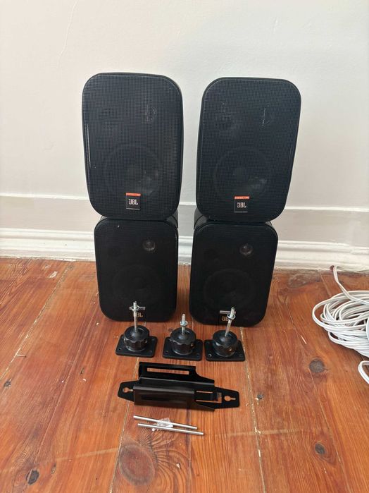 JBL Speaker Bundle - Control 1 Pro + Control ONE + Wall Mounts + Wire