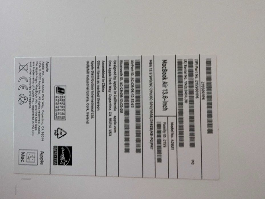 Apple Macbook Air M2 16gb RAM