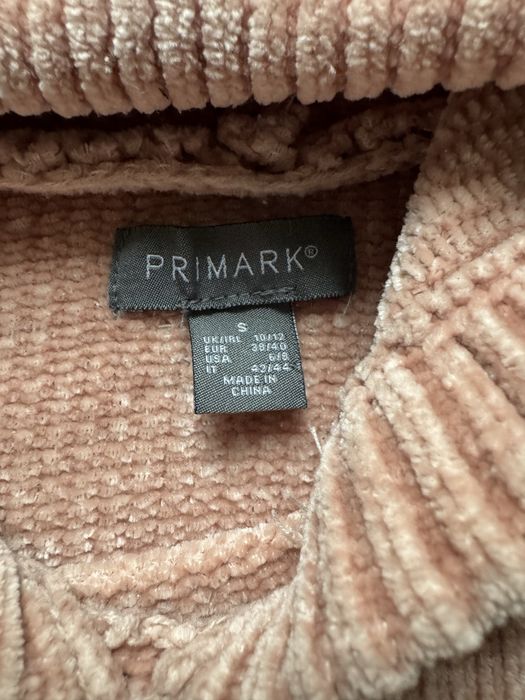 Bluza Primark S – krój oversize różowa welurowa z kapturem