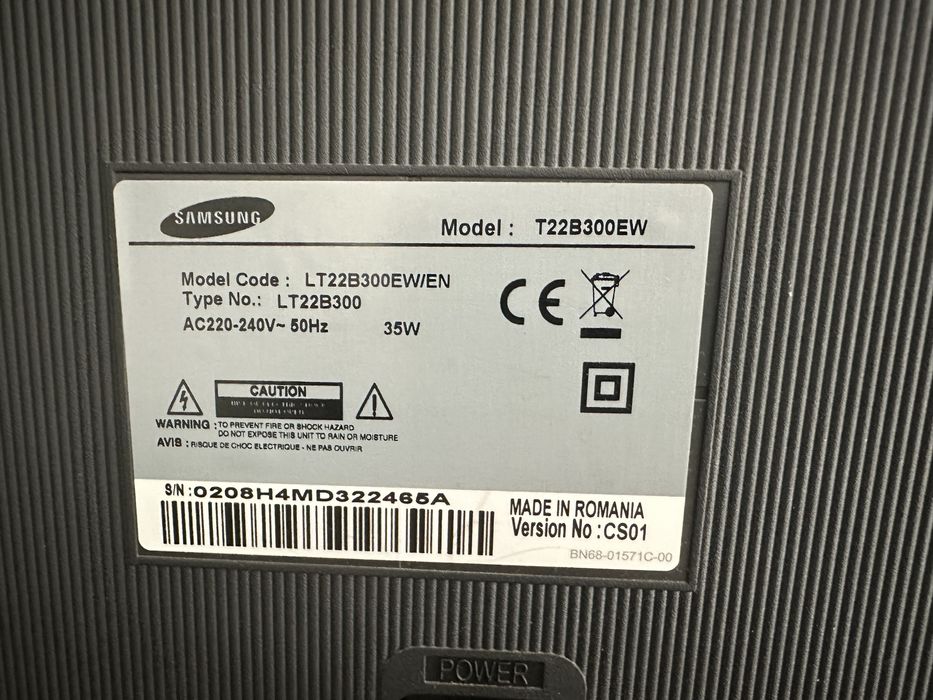 Монитор Samsung SyncMaster T22B300 пульта немає