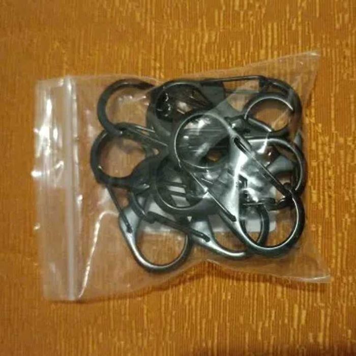 Мини карабины с блокировкой - нержавеющая сталь, антикражные крючки