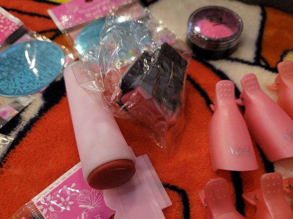 Zestaw do stemplowania do paznokci plus klipsy