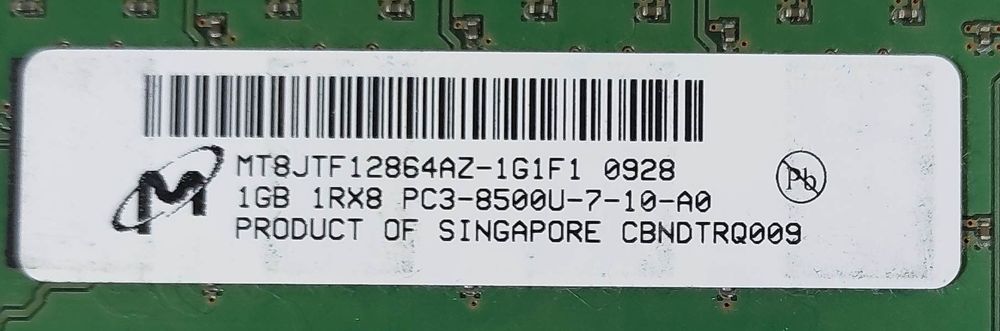 Память DDR3 1Gb 1066