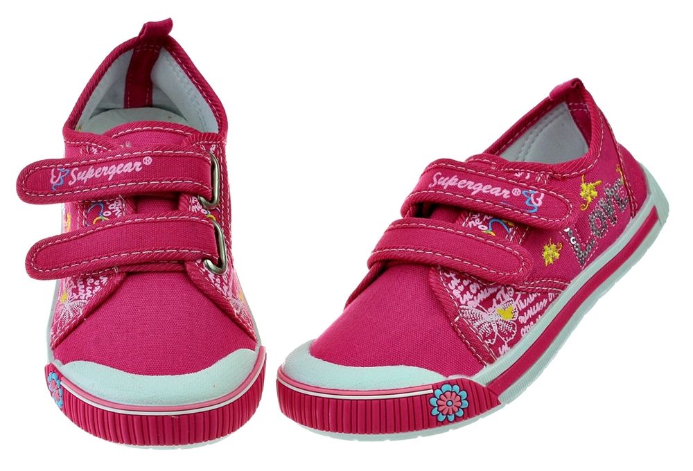 Tenisówki buty sportowe na rzep fuksja dziecięce 6254 rozm. 27