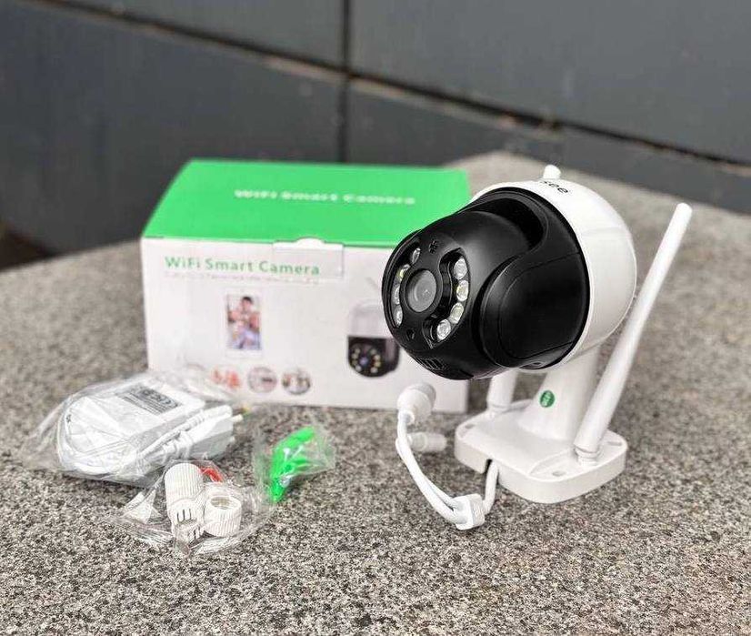 Камера відеонагляду IP WiFI 4MP поворотна для вулиці iCsee вайфай A8WB