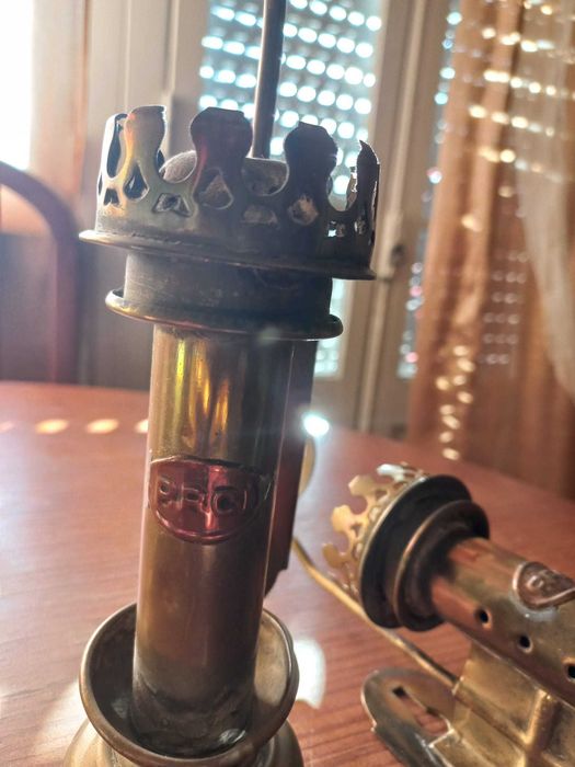 Par de lanternas de comboio antigas Red Railway Company