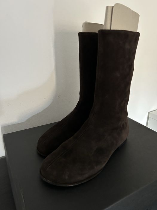 Botas femininas de camurça usado uma vez
