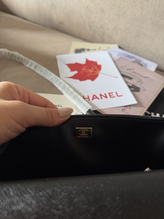 Chanel Clutch With Leather Strap