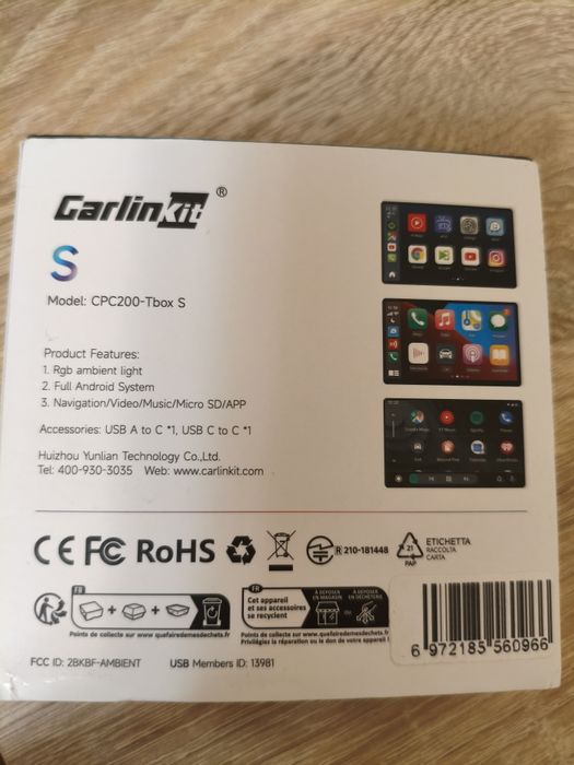 Продам Carlinkit, безпровідний андроїд авто.
