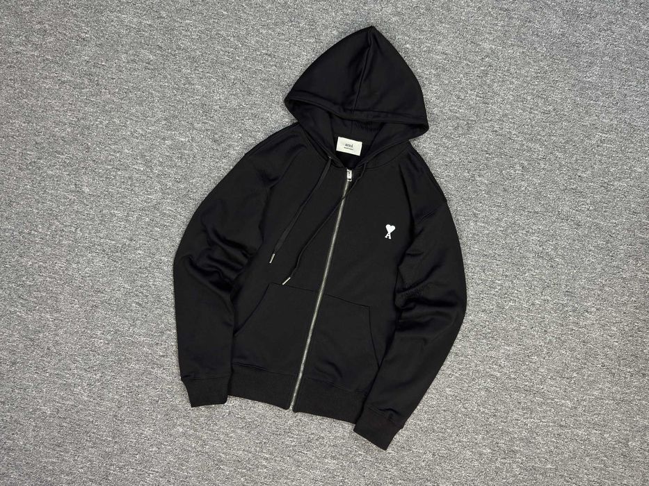 Зіп-худі AMI Paris на блискавці унісекс зип-худи амі париж ами кофта