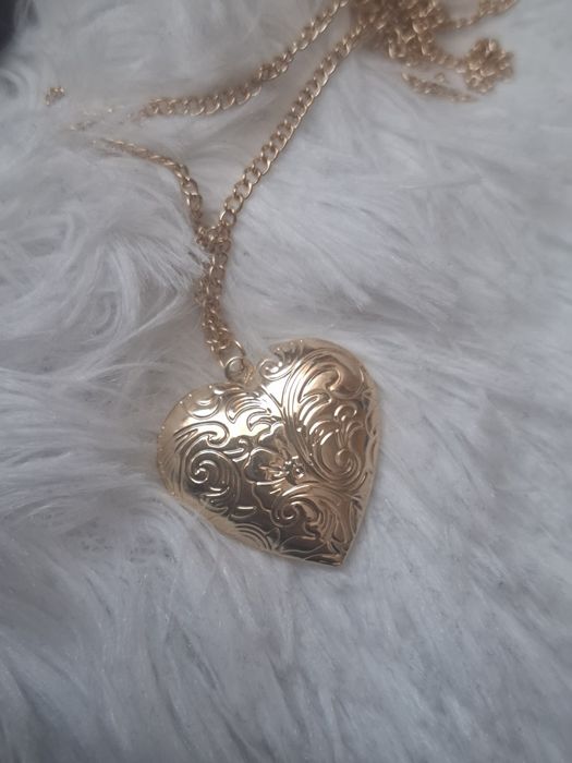 Sekretnik naszyjnik złote serce otwierane nowe