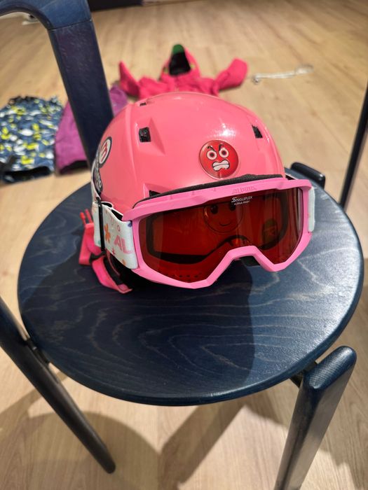 Kask junior dziecięcy Rossignol XXS (49-52 cm) + gogle Alpina