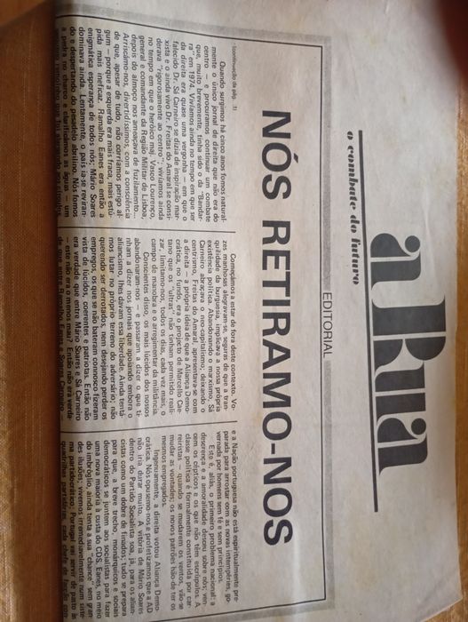 Jornal direita A RUA de 1976 a 19811 cada exemplar 10€