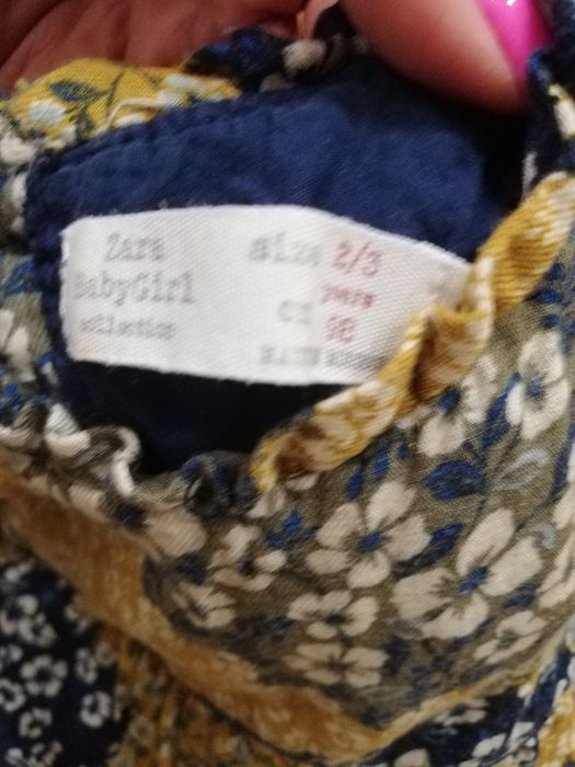 Zara sukienka boho w kwiaty 98cm 2-3lata bawełna 100%