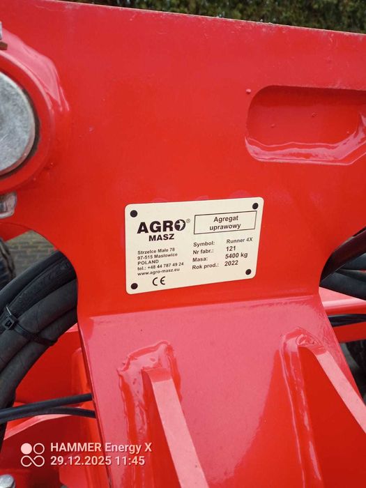 Agregat, gruber,  Agro-Masz Runner 4m, Unia, Horsch