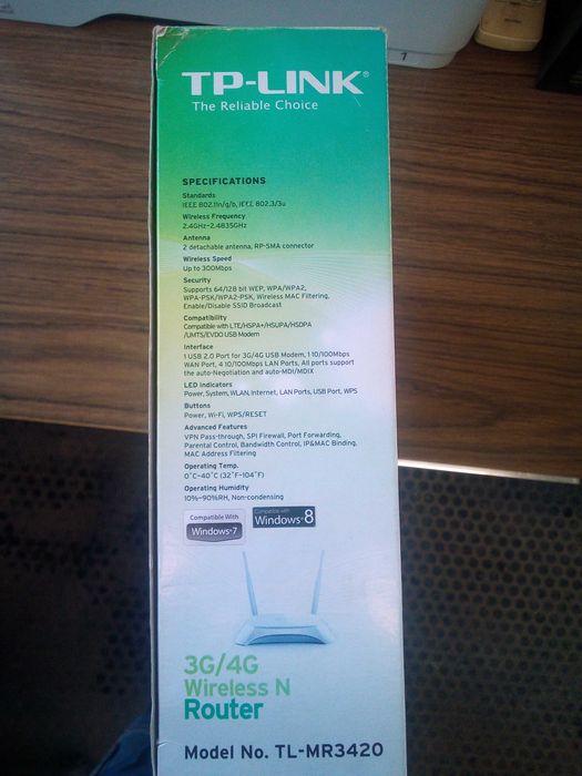 Router TP link TL-MR3420 Wireless 3G/4G