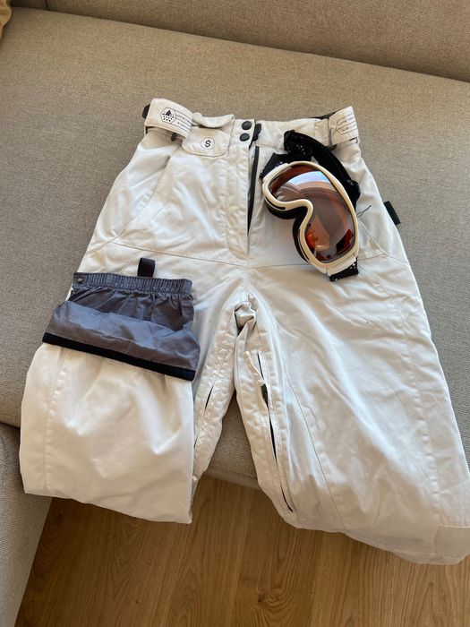 Calças de ski/snowboard + óculos + luvas