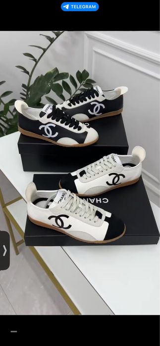 Chanel  | CC Suede Knit Sneakers | Шанель кросівки |  кеди
