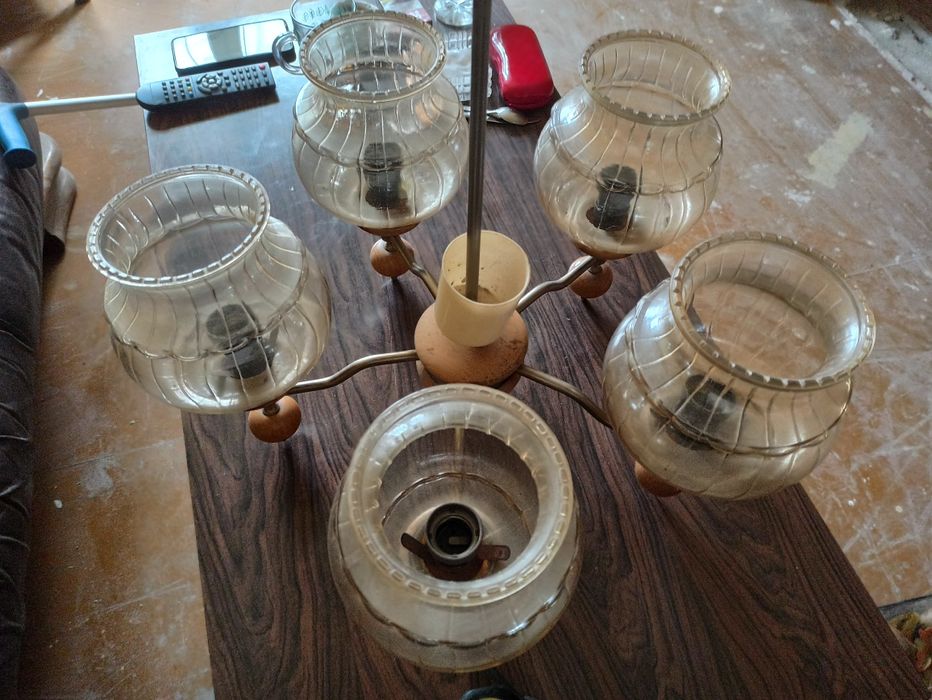 Pięcioramienna Lampa z PRL