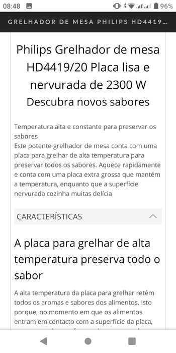 Grelhador Philip como novo