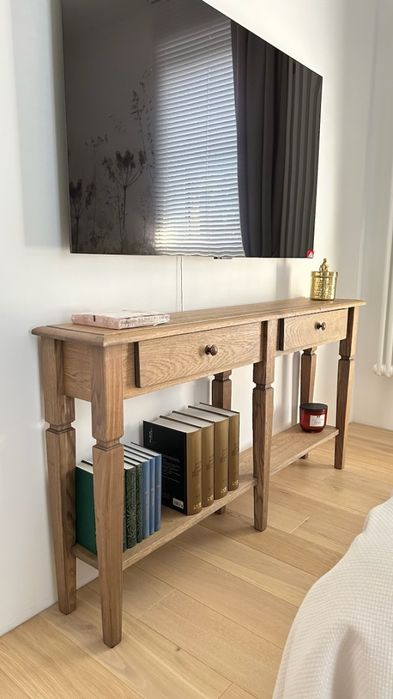 Konsola dębowa lity dąb