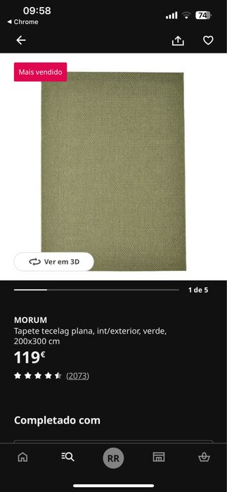 Tapete Morum Verde Ikea