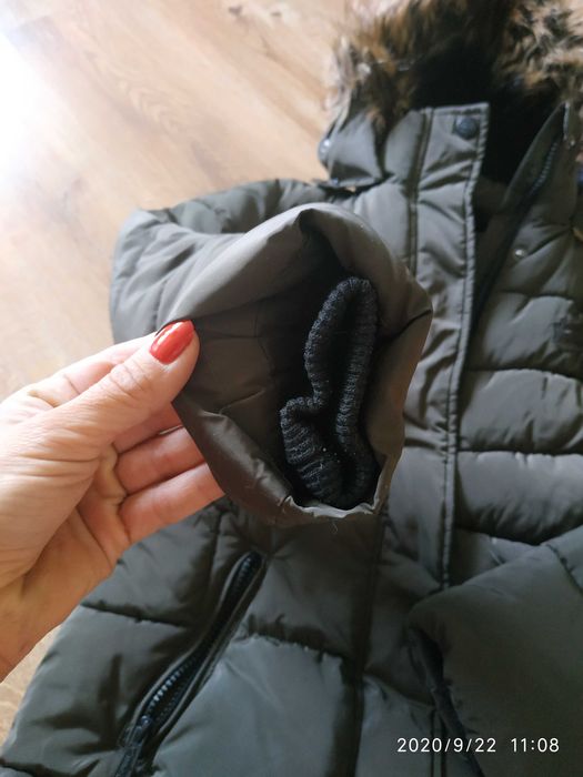 Kurtka zimowa parka khaki C&A
